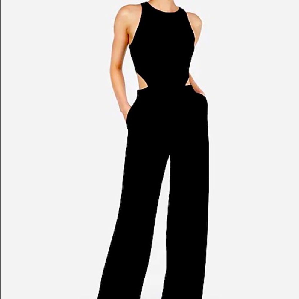 Express black cutout jumpsuit